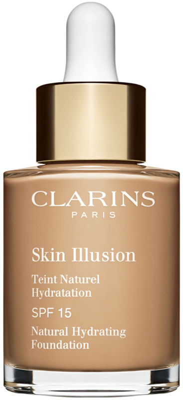 Clarins Skin Illusion Natural Hydrating Foundation brightening, moisturizing makeup SPF 15 Farbton 111N Auburn 30 ml