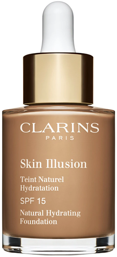 Clarins Skin Illusion Natural Hydrating Foundation brightening, moisturizing makeup SPF 15 Farbton 114N Cappuccino 30 ml