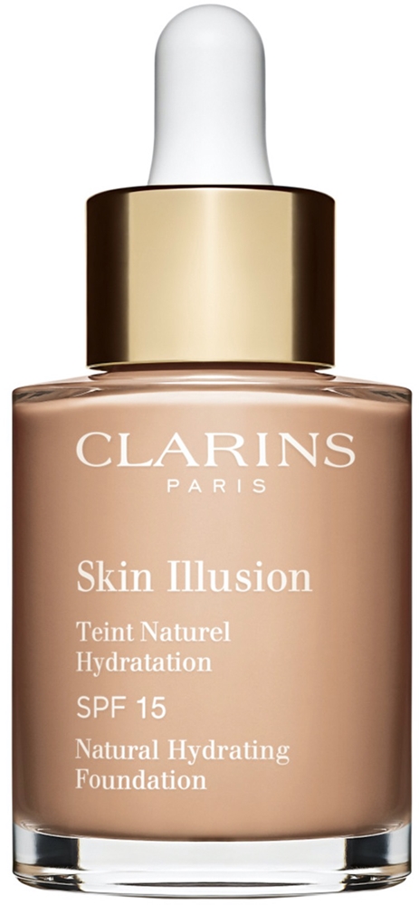 Clarins Skin Illusion Natural Hydrating Foundation brightening, moisturizing makeup SPF 15 Farbton 107C Beige 30 ml
