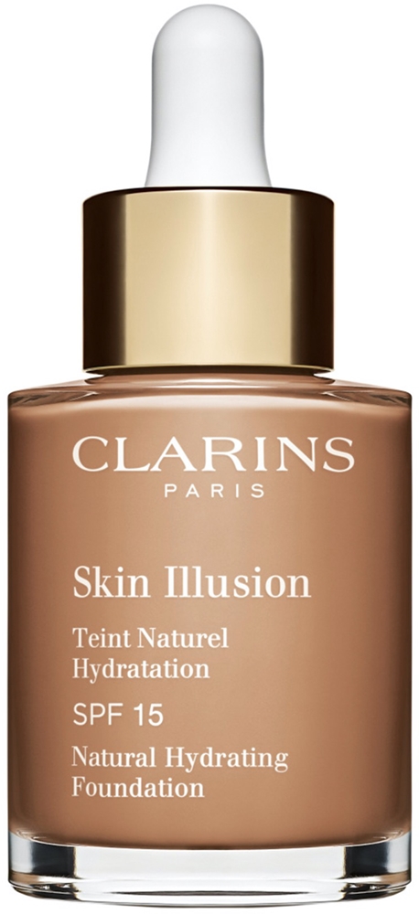 Clarins Skin Illusion Natural Hydrating Foundation brightening, moisturizing makeup SPF 15 Farbton 112.3N Sandalwood 30 ml