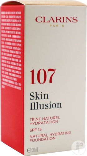 Clarins Skin Illusion Natural Hydrating Foundation SPF15 Beige 107 bottle 30ml