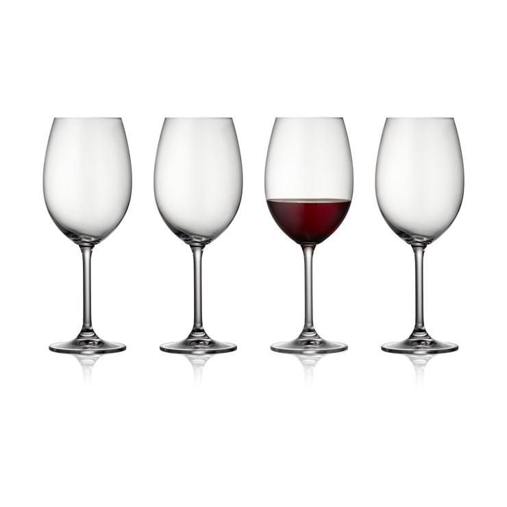 Lyngby Glas Clarity red wine glass 45 cl pack of 4