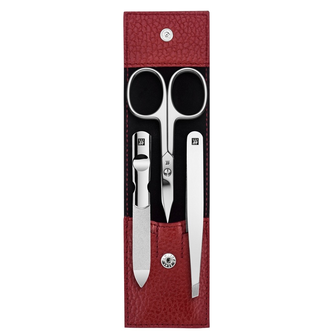 ZWILLING ® Classic inox pocket case, cowhide, 3-pc.