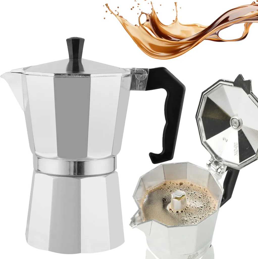 Karl Hausmann Classic Coffee Maker, Coffee Pot for 6 Cups of Coffee (300 ml), Induction Compatible, Silver