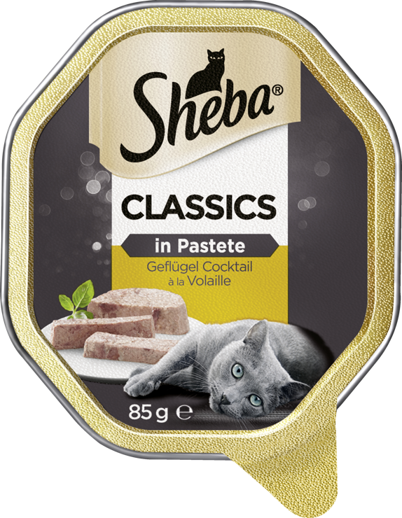 Sheba Classics in pate with poultry cocktail