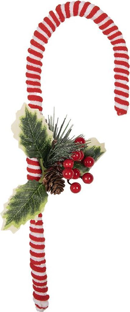 Clayre & Eef Christmas Decoration Candy Cane 30 cm Red Plastic