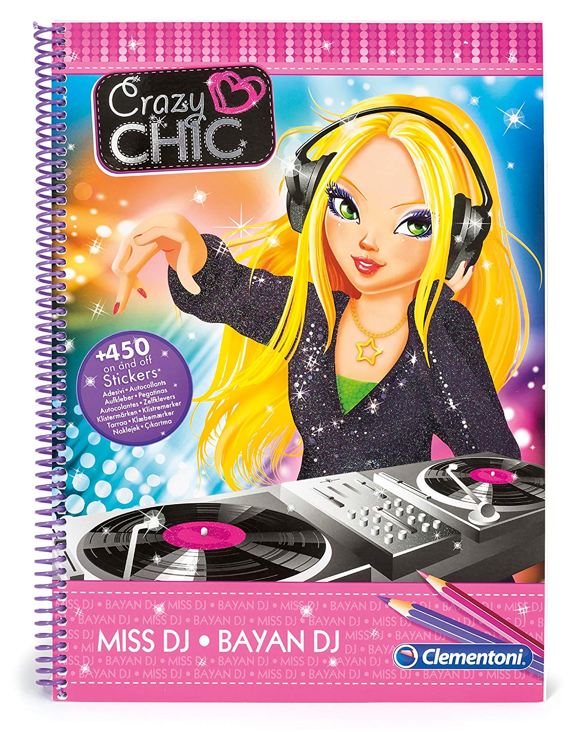 Clementoni Fashion Sketch Books Miss Dj