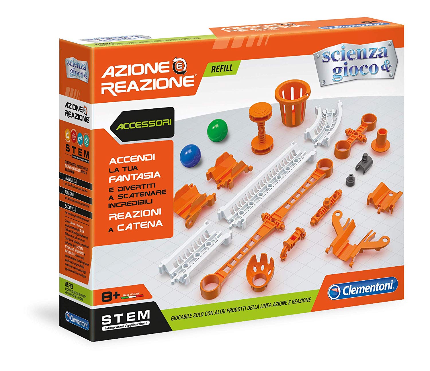Clementoni Action and Reaction-Refill Accessories, Multi-Colour, 19103