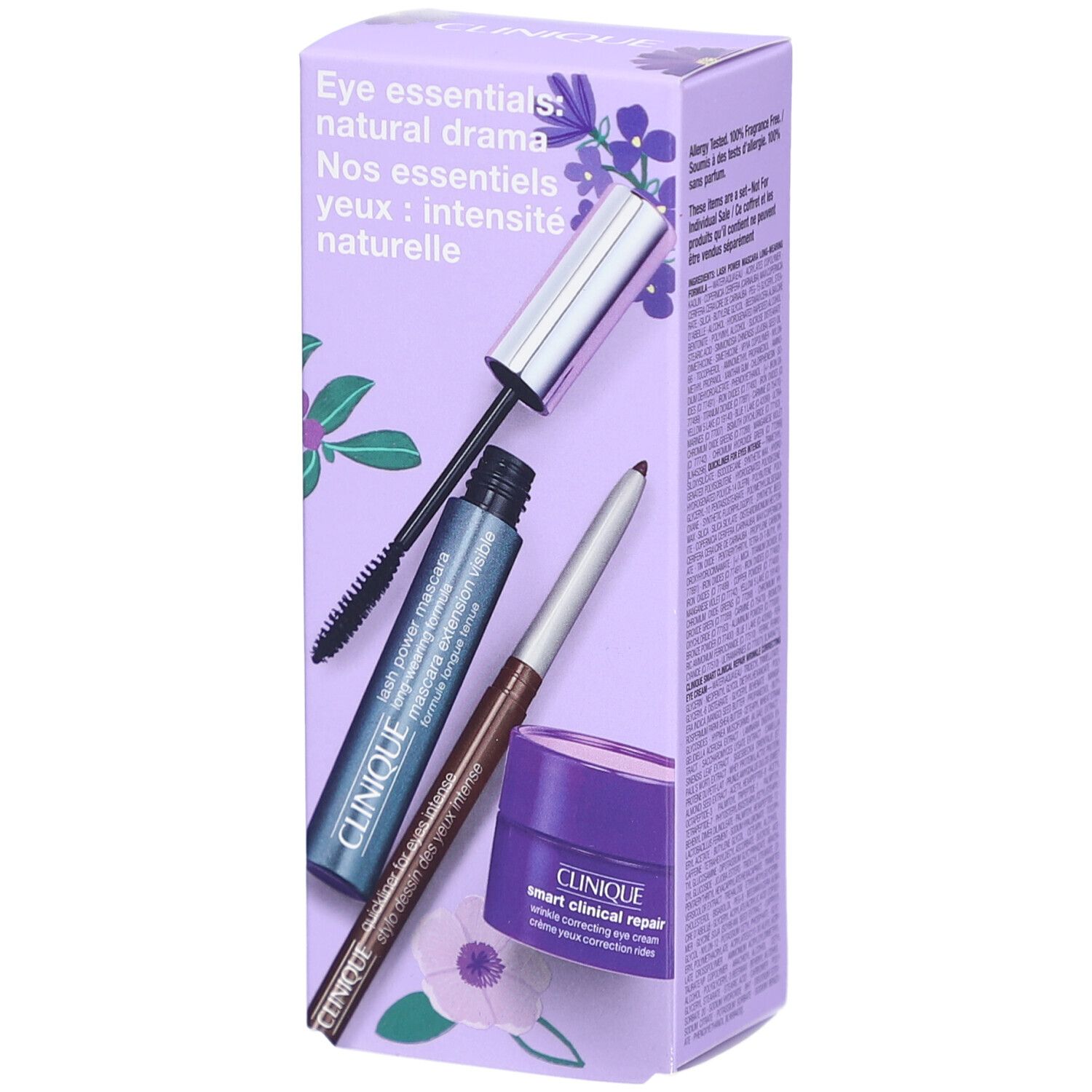Clinique Eye Essentials Natural Drama Set Mascara Eyeliner Eye Cream