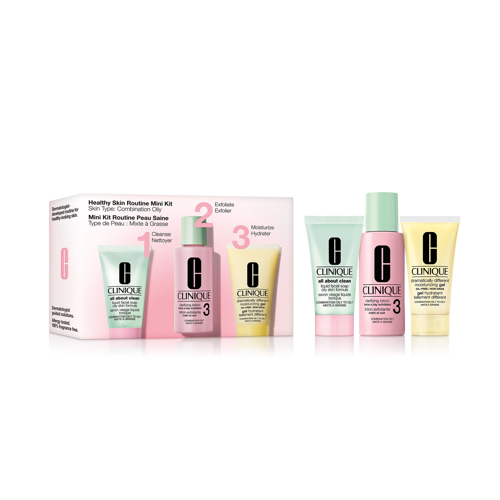 CLINIQUE Healthy Skin Routine Mini Kit for oily and combination skin, 1 St