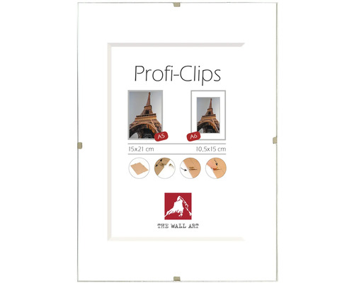 The Wall Clip frame anti-reflective glass 15x21 cm (DIN A5)