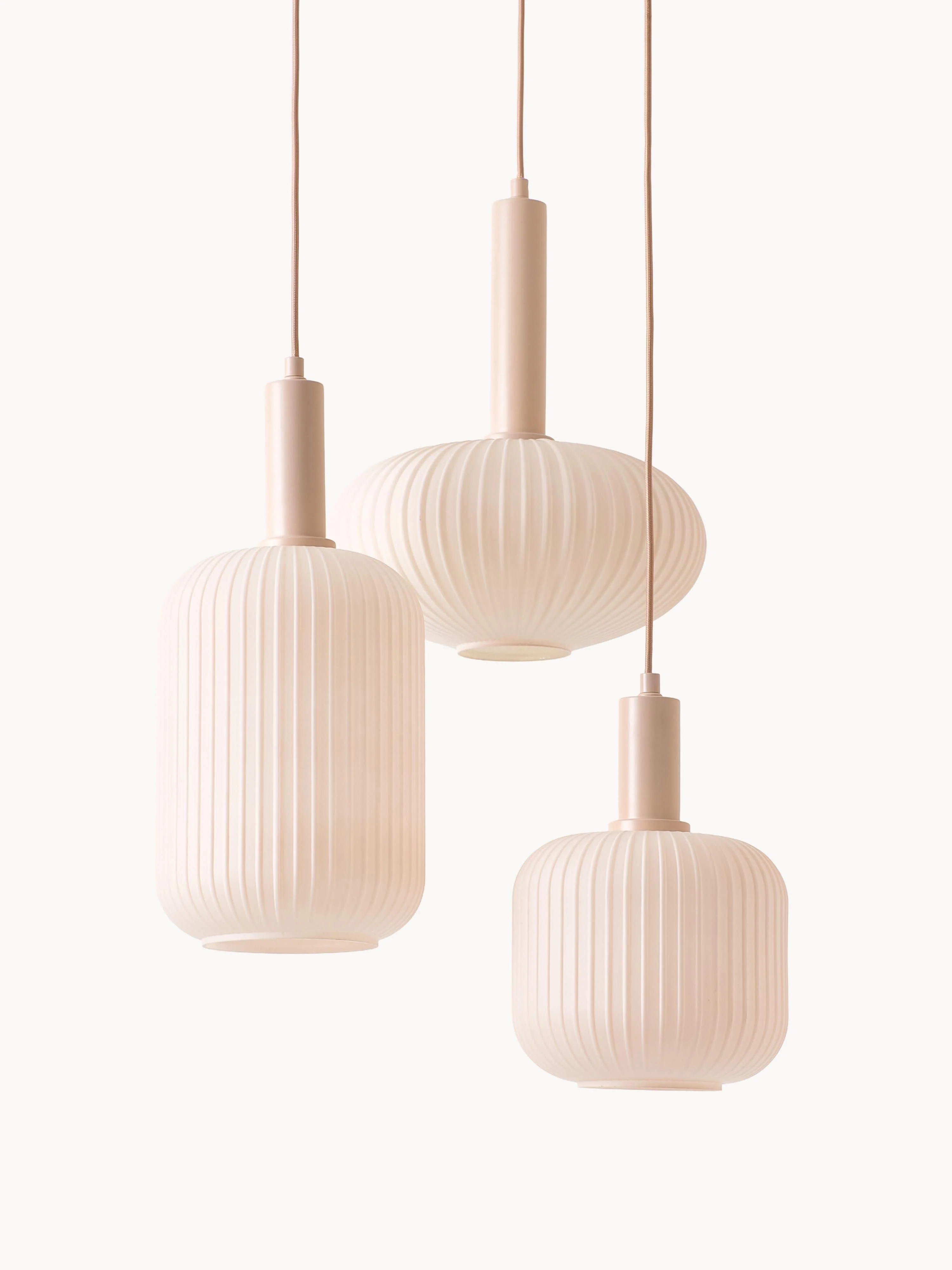 Westwing Collection Candela cluster pendant light made of opal glass