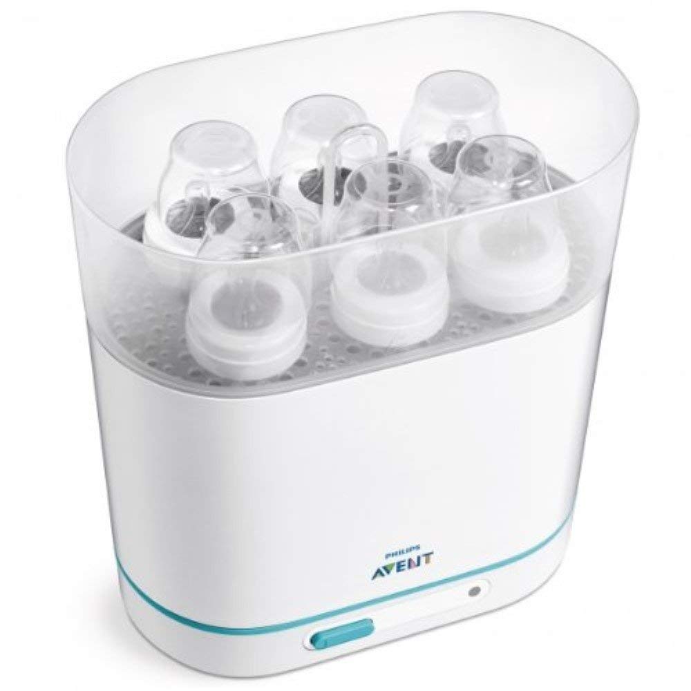 Philips Avent SCF285/02 Electric 3-in-1 Steam Steriliser White/Turquoise Steam Steriliser Whie/Turquoise