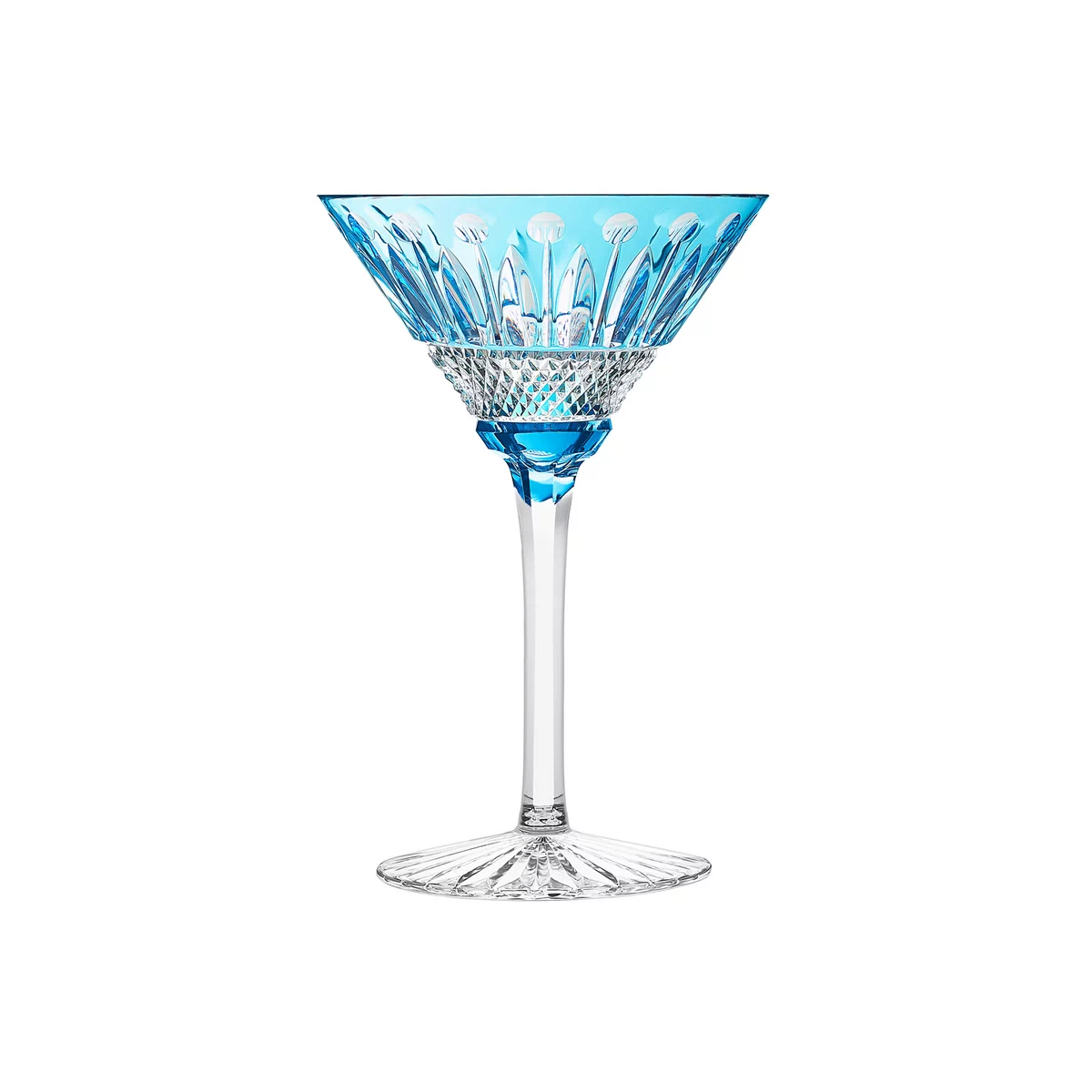 Tommy cocktail glass, light blue, by Saint-Louis