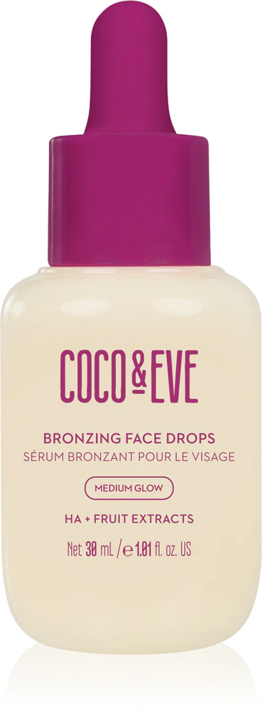 Coco & Eve Sunny Honey Bronzing Face Drops self-tanner - drops for the face Medium Glow (new) 30 ml