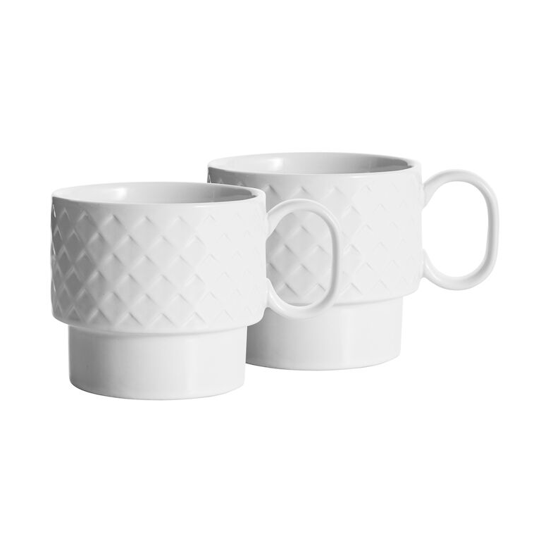 Sagaform Coffee & More tea cup pack of 2, White