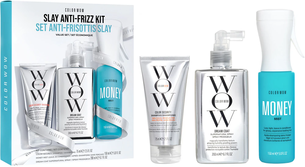 Color WOW Slay Anti-Frizz Kit Gift Set for shiny and smooth hair 425ml