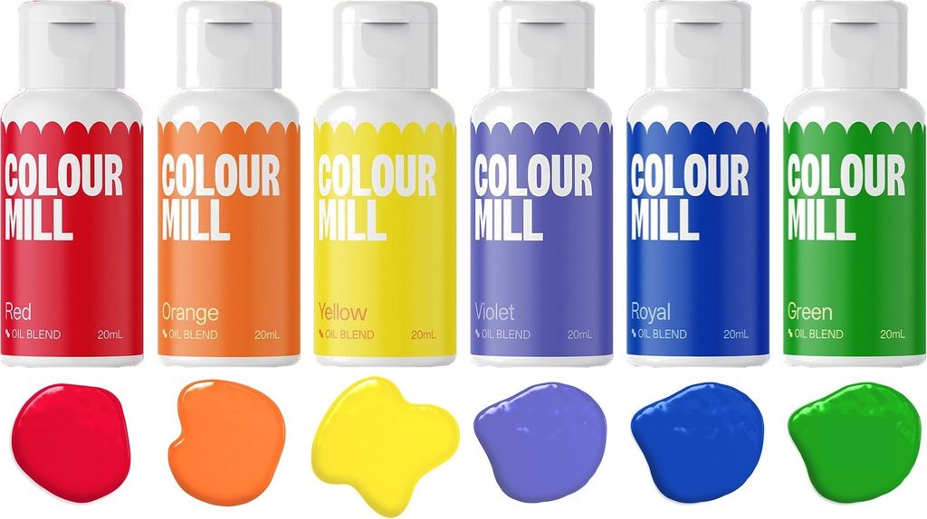 Color Mill Oil Food Coloring Rainbow Mix 6 x 20 ml