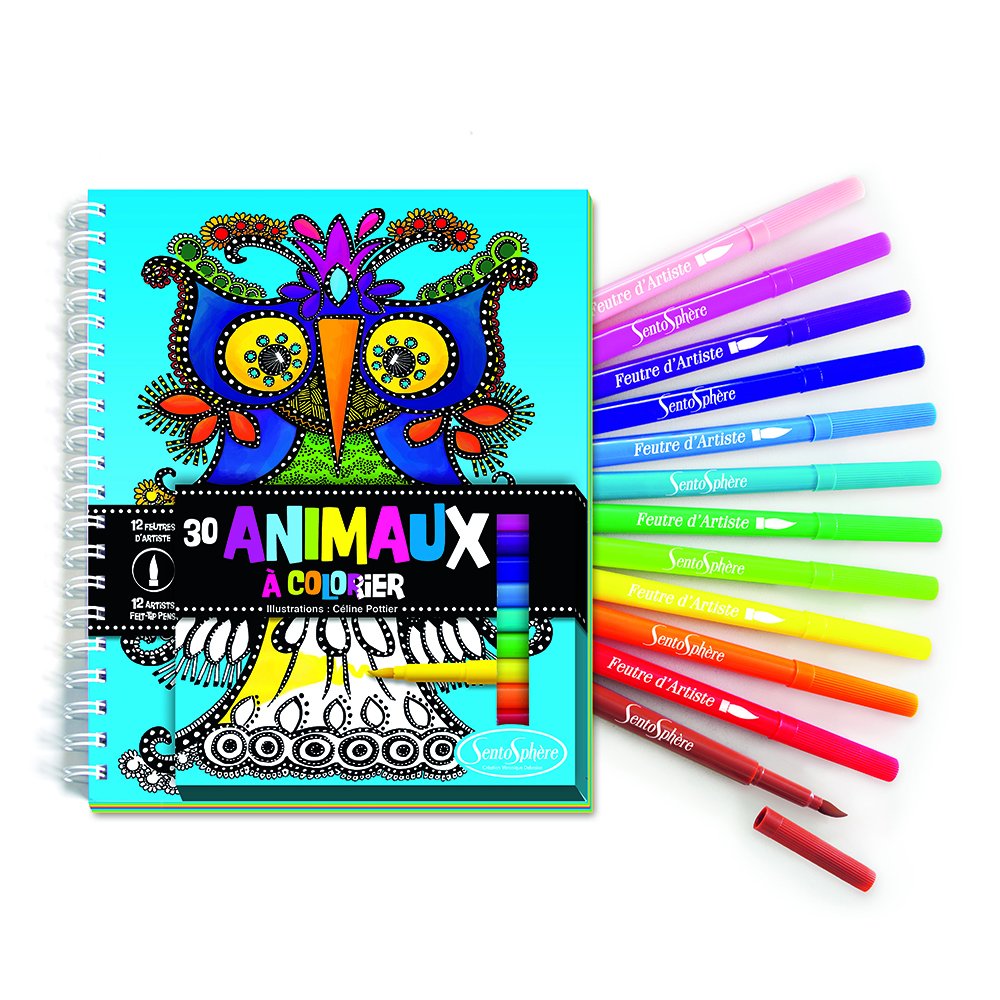 Sentosphere Colouring Book Animals Felt Pen