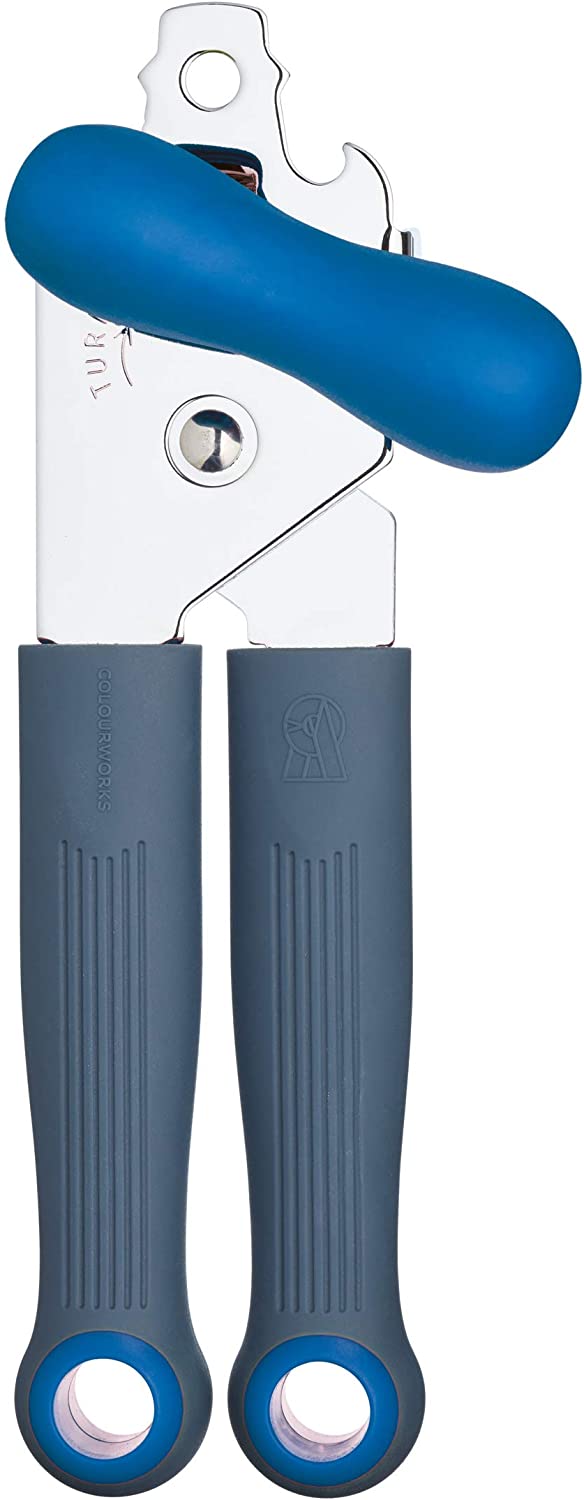 KitchenCraft Colourworks CWBRCOBLU Soft Grip Bottle Opener Stainless Steel Blueberry