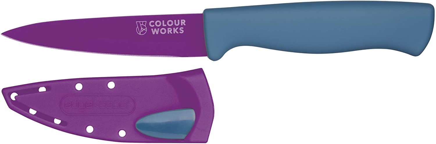 KitchenCraft Colourworks CWBREKPARGRN Stainless Steel Paring Knife - Apple