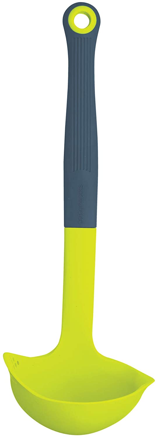 KitchenCraft Colourworks CWBRLADGRN Multi Soup Ladle / Strainer Spoon Silicone Apple Green