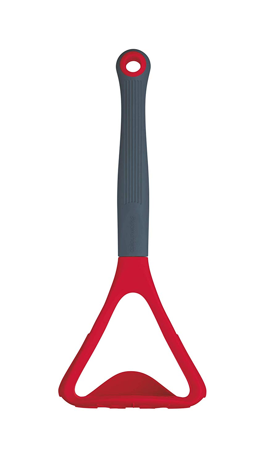 KitchenCraft Colourworks CWBRMASHRED Silicone Potato Masher and Serving Scoop, Cerise