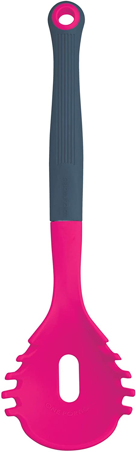 KitchenCraft Colourworks CWBRSPAGPNK Silicone Pasta Spaghetti Measuring Device Raspberry