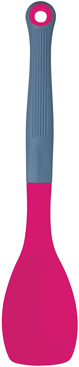 KitchenCraft Colourworks CWBRSPATPNK Silicone Spatula Raspberry
