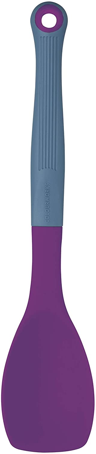 KitchenCraft Colourworks CWBRSPATPUR Silicone Spatula Plum