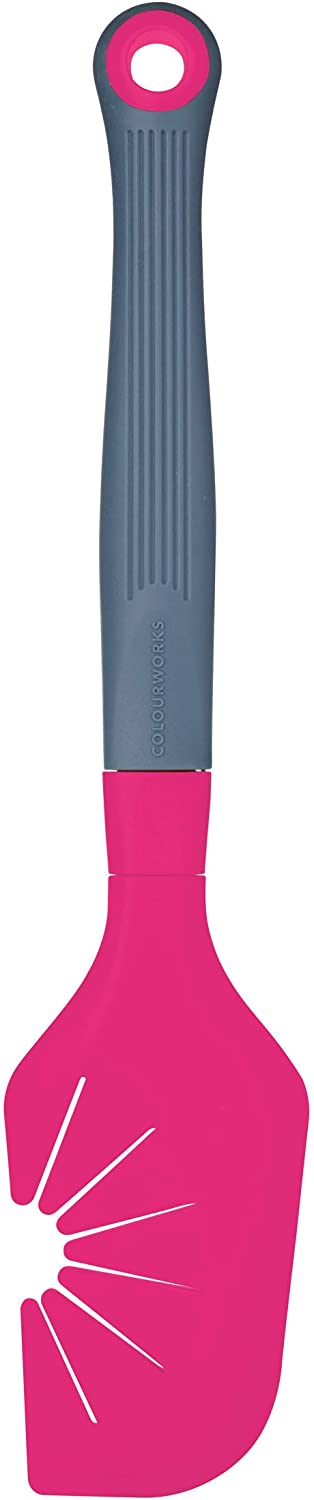 KitchenCraft Colourworks CWBRSWIPPNK Silicone The Swip\' Turner and Whisk, Raspberry