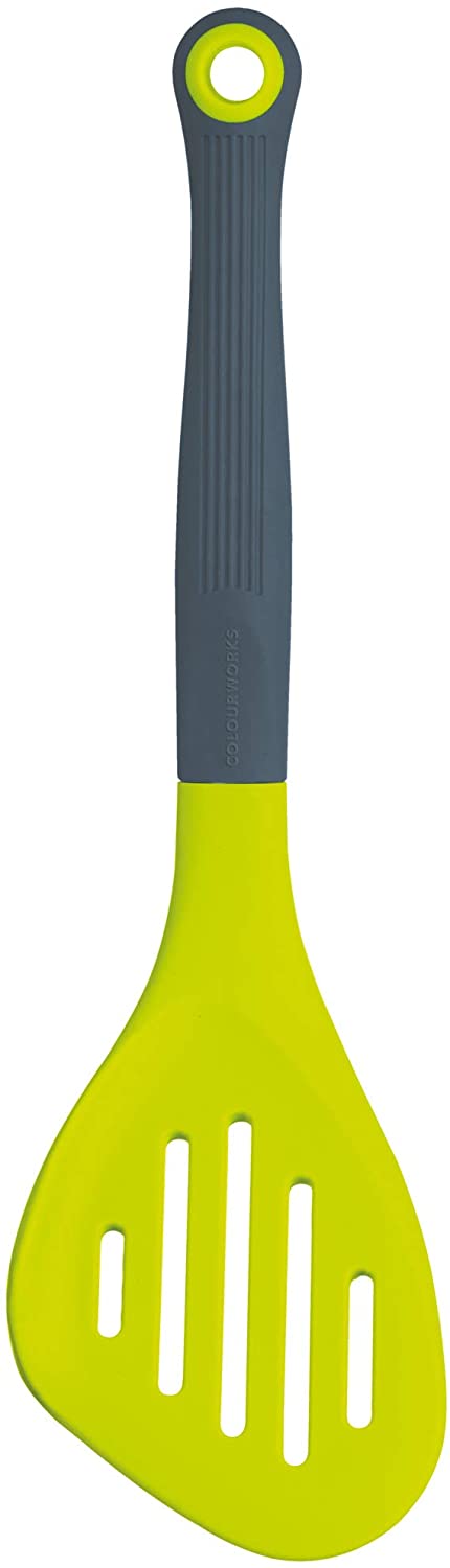 KitchenCraft Colourworks CWBRTURNGRN Silicone Multi Fish Turner