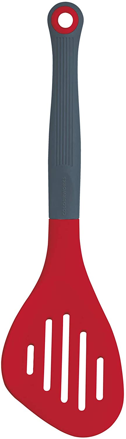 KitchenCraft Colourworks CWBRTURNRED Silicone Multi Fish Turner