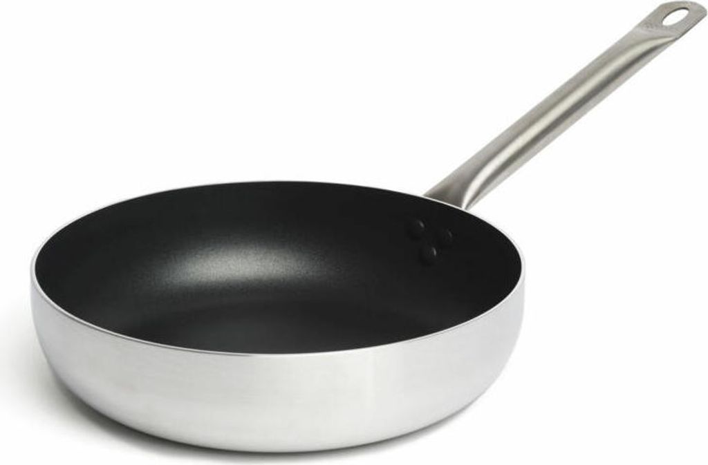 Comas Professional Frying Pan Croscat Induction with High Rim, Coated, Aluminum, Black, Silver, 40 cm, 11601