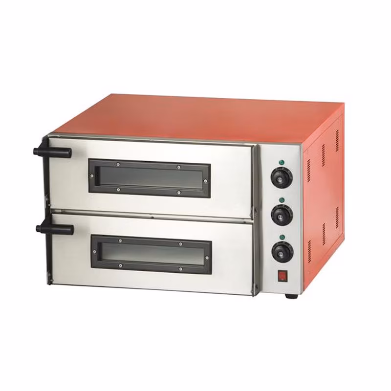 Combisteel electric pizza oven – 2 chambers for 2 pizzas each, 3 kW
