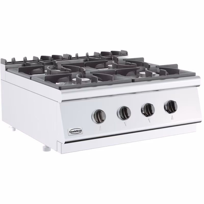 Combisteel Gastro Gas Cooker 4 Burners – 800 mm wide, 4x 6.5 kW