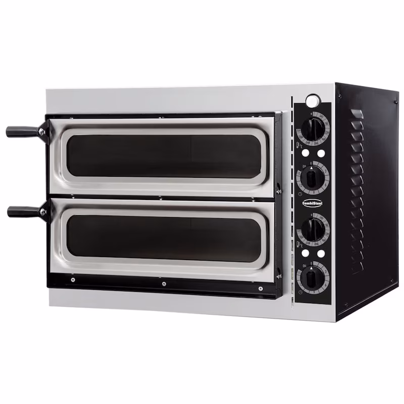 Combisteel pizza oven with window for 2x1 pizza Ø320mm and 230V