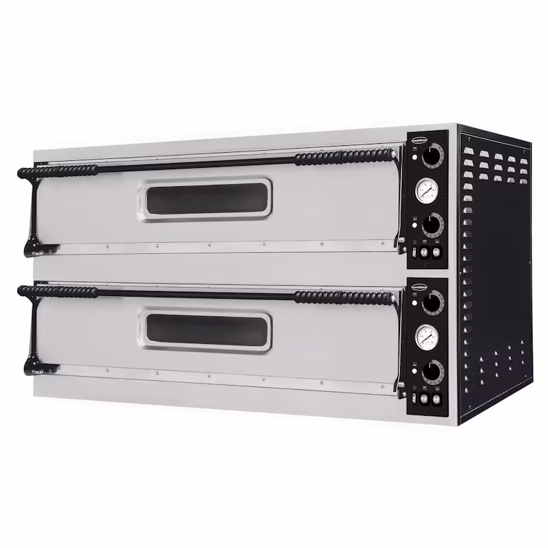 Combisteel pizza oven with window for 2x3 pizzas Ø350mm and 400V