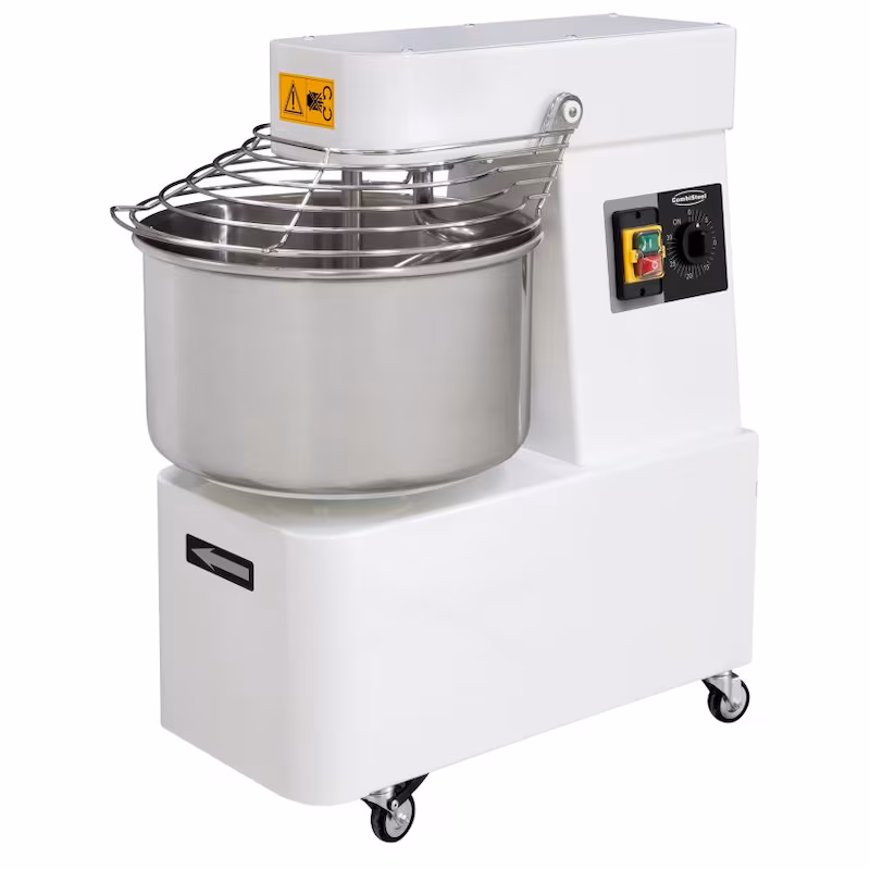 Combisteel dough mixer with 2 speeds, 41 liters capacity, and mobile