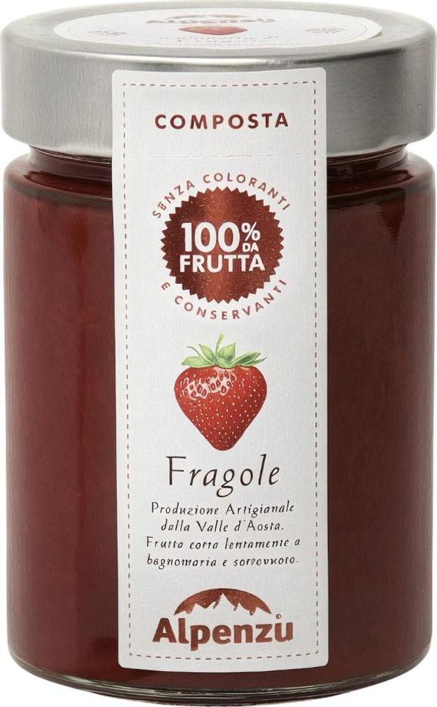 Strawberry Fruit Spread 100% Fruit, 350g, Alpenzu