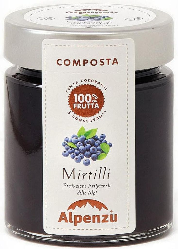 Blueberry Fruit Spread 100% Fruit, 150g, Alpenzu