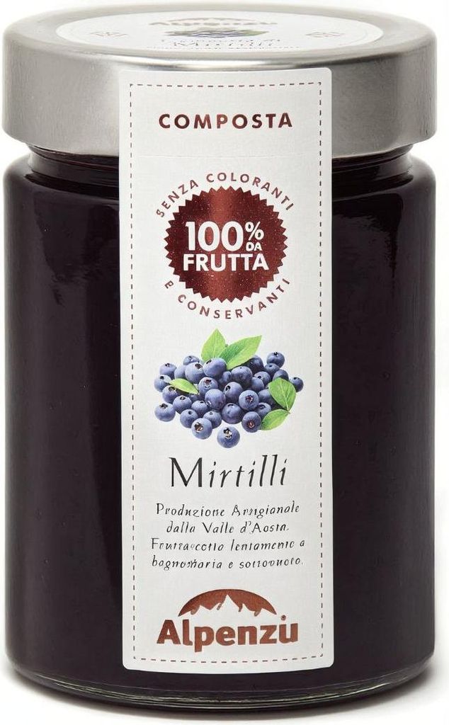 Blueberry Fruit Spread 100% Fruit, 350g, Alpenzu