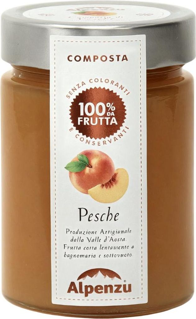 100% Peach Fruit Spread, 350g, Alpenzu