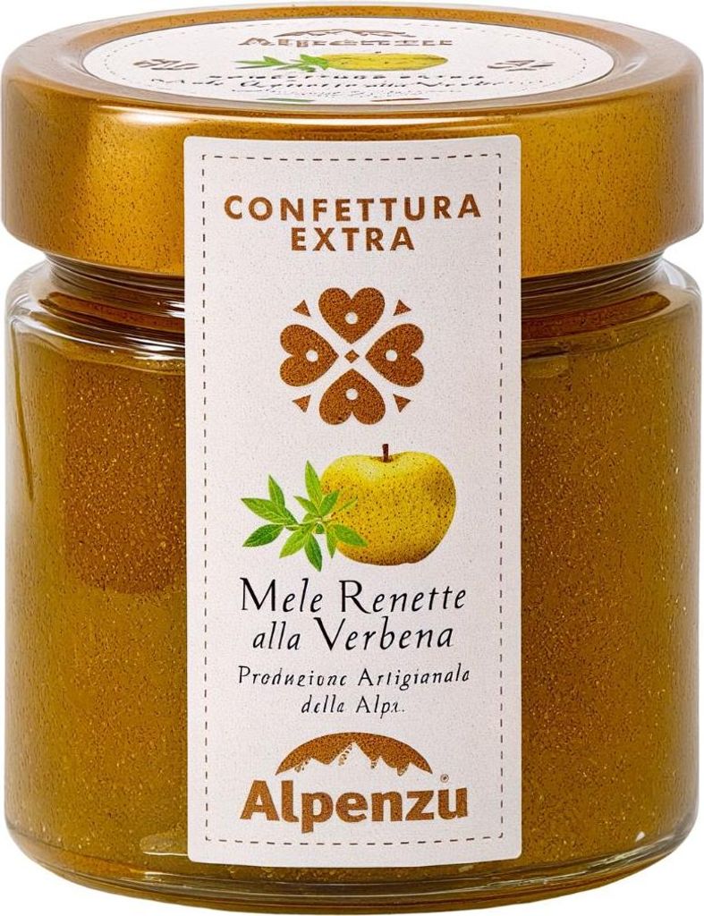 Extra apple jam with verbena, Renette apple jam with verbena, 270g, Alpenzu