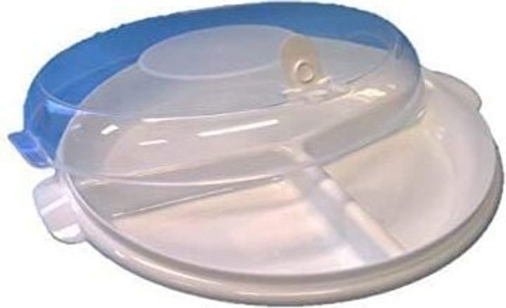 WAK INNOVATION Conny Clever microwave plate with lid and divider, white/