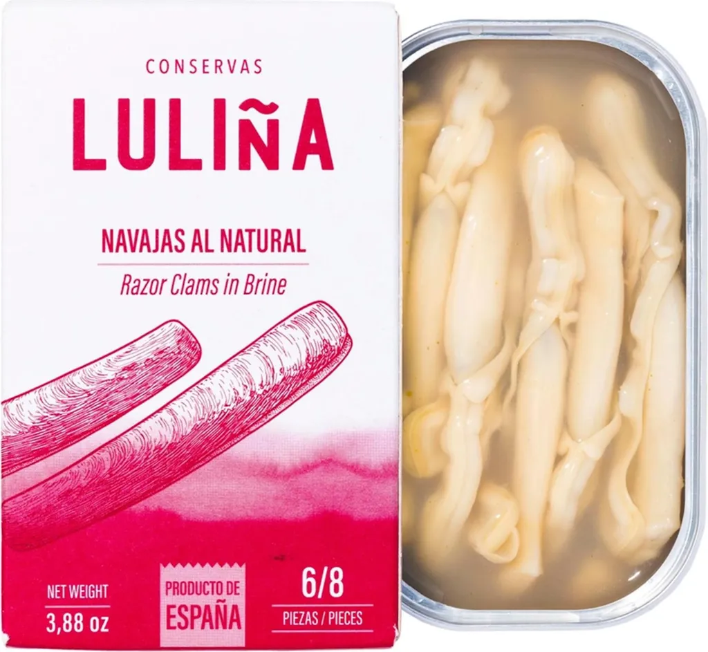 Conservas Luliña razor clams in natural sauce – 6–8 pieces 183g