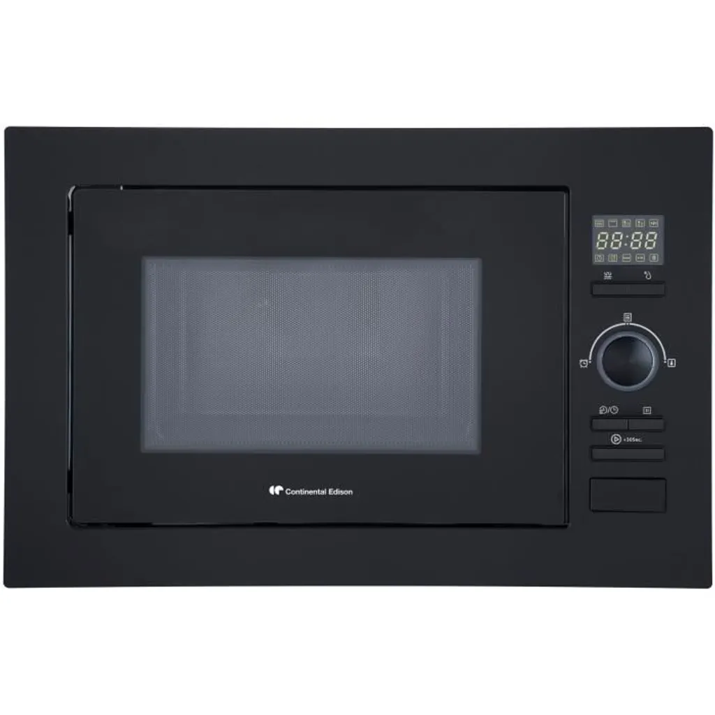 Continental Edison CEMO25GEB2 Integrated Microwave Oven - Black - 25L - 900W - Grill 1000W