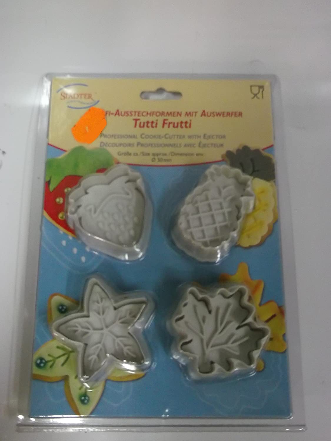 Staedter Cookie Cutter with Ejector \"Tutti Frutti\" Design