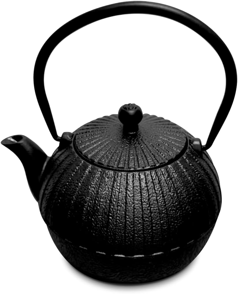 H&h Enamelled Cast Iron Teapot LT 0.80 Black