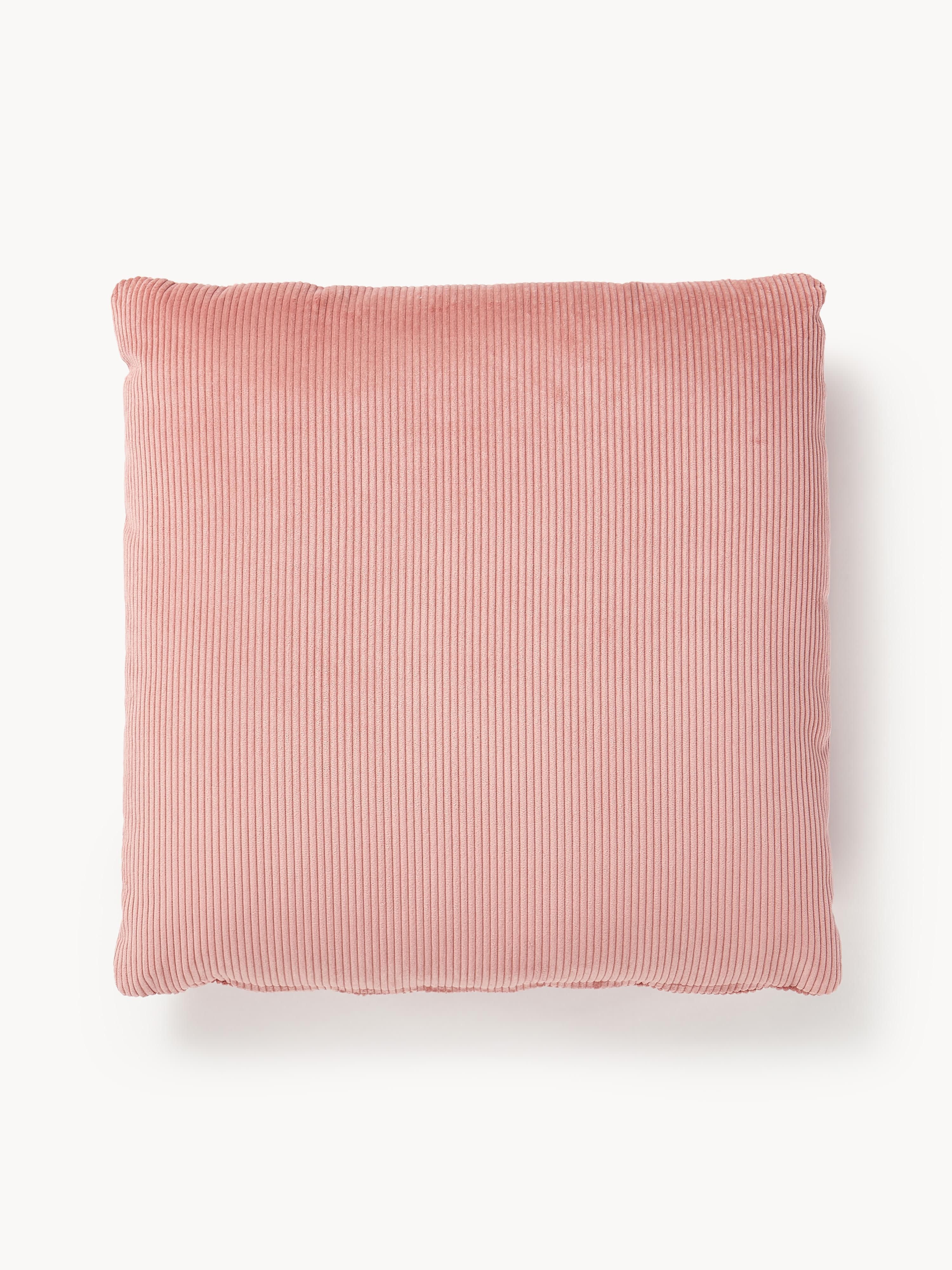 Westwing Collection Melva corduroy sofa cushion, Corduroy, antique rose